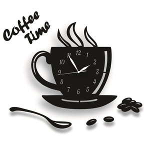 Coffee Time Acrylic Wall Clock 20 x 20 INCH