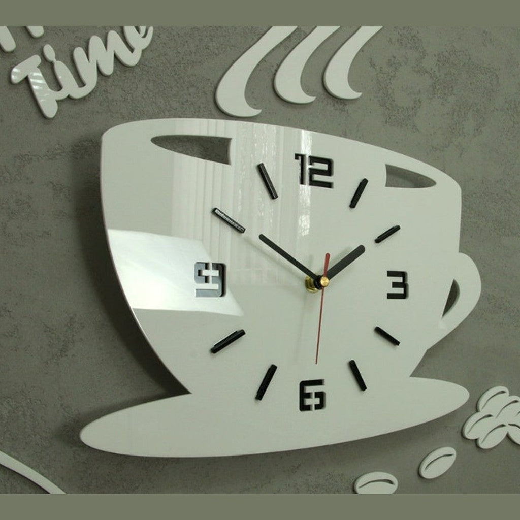 Coffee Time Acrylic Wall Clock 20 x 20 INCH