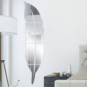 Acrylic Leaf Mirror / Black / Golden / Silver / 120 x 30 CM