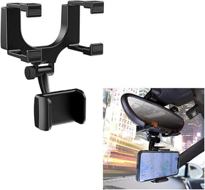 Adjustable Car Rearview Mirror Mount Mobile Phone Holder