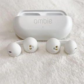 Ambie Sound Earcuffs Upgrade Pro Earring Wireless Bluetooth Earphones ТЅ Ear Hook Headset Sport Unisex Earbuds (White)