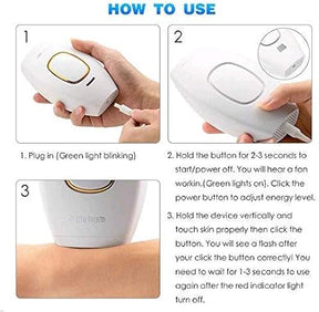 IPL professional Hair Removal Device - Permanent Hair Remover and Hair Growth Reduction Handset for Long Lasting Results - Pain-Free At Home Laser Hair Removal for Whole Body Treatment with 300,000 flashes