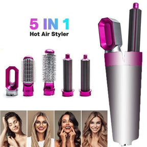 5 in 1 Hair Dryer Hot Comb Set Hair Curler Wet Dry Professional Curling Iron Hair Straightener Styling Tool Hair Dryer Household