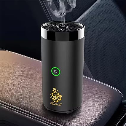 متجر ليدي ستايل Electric Bukhoor Burner for Car Usb Type-C Power Electrical Bakhoor Burner for Home Rechargeable Electric Mini Portable Incense Burners, Black