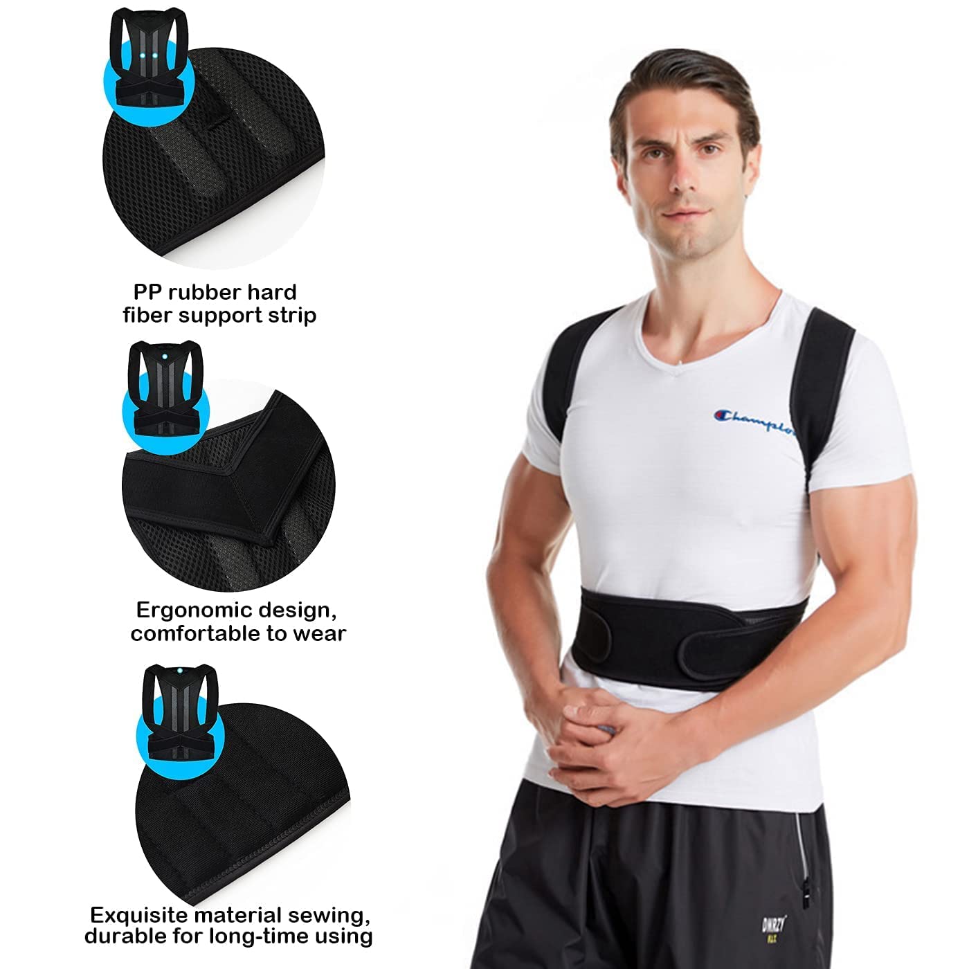 Posture Corrector for Men and Women, Back Corrector, unisex, Back Support Straightener, Prevent Scoliosis, Improve Hunchback, Relieve Neck Shoulder Back Pain, Adjustable Upper Back Brace