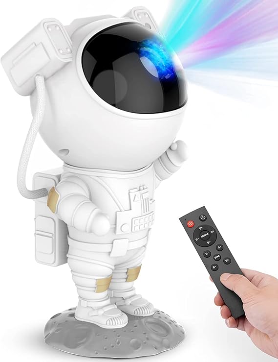 Star Projector Galaxy Night Light - Astronaut Starry Nebula Ceiling LED Lamp with Timer and Remote, Gift for Kids, Adults for Bedroom, Christmas, Birthdays, Valentine's Day etc