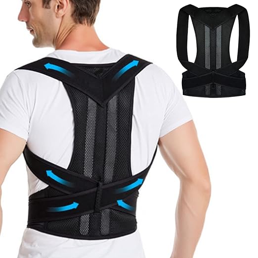 Posture Corrector for Men and Women, Back Corrector, unisex, Back Support Straightener, Prevent Scoliosis, Improve Hunchback, Relieve Neck Shoulder Back Pain, Adjustable Upper Back Brace