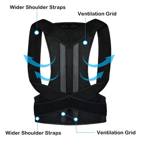 Posture Corrector for Men and Women, Back Corrector, unisex, Back Support Straightener, Prevent Scoliosis, Improve Hunchback, Relieve Neck Shoulder Back Pain, Adjustable Upper Back Brace