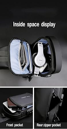 Multifunctional Anti Theft Password Lock Chest Crossbody Unisex bag with USB