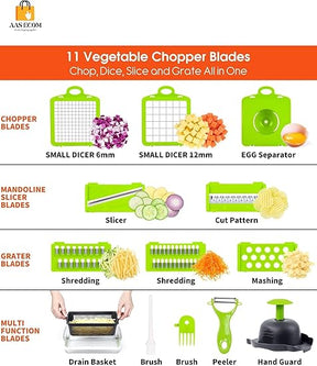 Multifunctional 14 in 1 Vegetable Chopper Slicer