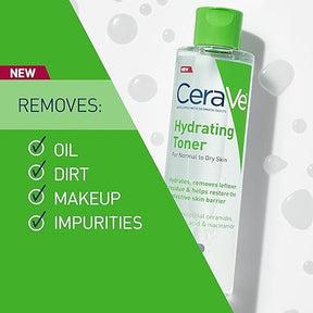 CeraVe Moisturizing Face Toner Alcohol Free with Hyaluronic Acid, Niacinamide & Ceramides for Sensitive Dry Skin, Fragrance Free, Non-Comedogenic, Full Size, 20ml