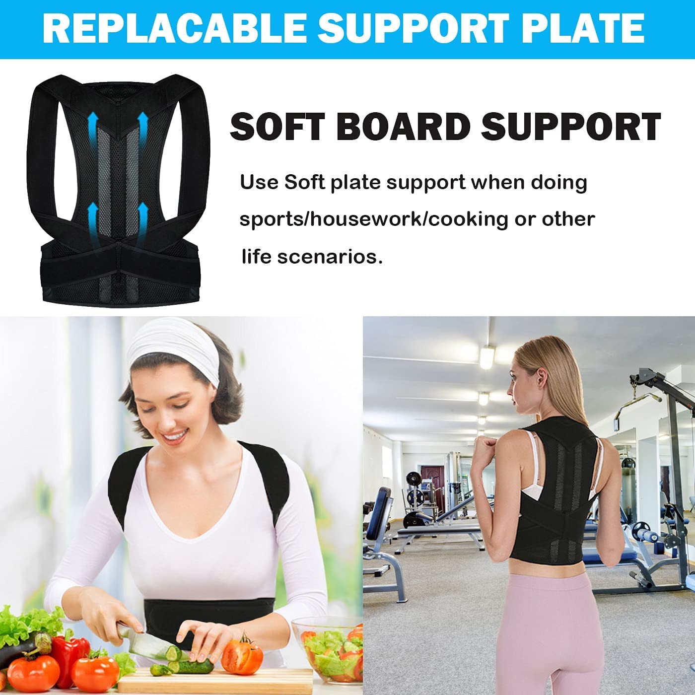 Posture Corrector for Men and Women, Back Corrector, unisex, Back Support Straightener, Prevent Scoliosis, Improve Hunchback, Relieve Neck Shoulder Back Pain, Adjustable Upper Back Brace