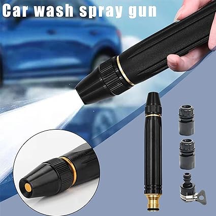 Upgrade Car Washing High Pressure Water Gun Nozzle,Garden Hose Nozzle Spray - High Pressure Metal Water Gun Sprinkler,Adjustable Metal Nozzle Garden Hose Sprinkler