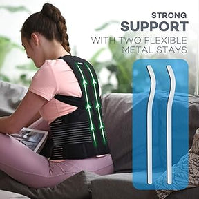 Posture Corrector for Men and Women, Back Corrector, unisex, Back Support Straightener, Prevent Scoliosis, Improve Hunchback, Relieve Neck Shoulder Back Pain, Adjustable Upper Back Brace