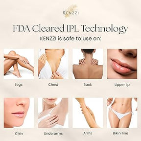 IPL professional Hair Removal Device - Permanent Hair Remover and Hair Growth Reduction Handset for Long Lasting Results - Pain-Free At Home Laser Hair Removal for Whole Body Treatment with 300,000 flashes