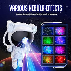 Star Projector Galaxy Night Light - Astronaut Starry Nebula Ceiling LED Lamp with Timer and Remote, Gift for Kids, Adults for Bedroom, Christmas, Birthdays, Valentine's Day etc