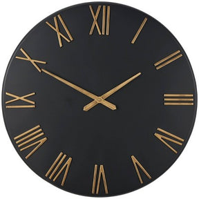 Roman Numbers 3D Wall Clock / Black / Golden / Silver / 30 x 30 CM