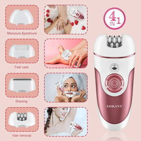 Women’s Beauty Set USB 4 in 1 Hair removal device Manicure Shaver