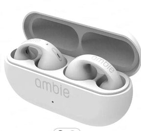 Ambie Sound Earcuffs Upgrade Pro Earring Wireless Bluetooth Earphones ТЅ Ear Hook Headset Sport Unisex Earbuds (White)