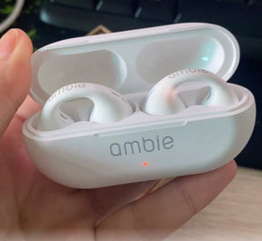 Ambie Sound Earcuffs Upgrade Pro Earring Wireless Bluetooth Earphones ТЅ Ear Hook Headset Sport Unisex Earbuds (White)