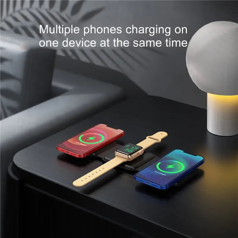 Foldable Ultra-Thin 3 In 1 Wireless Charger